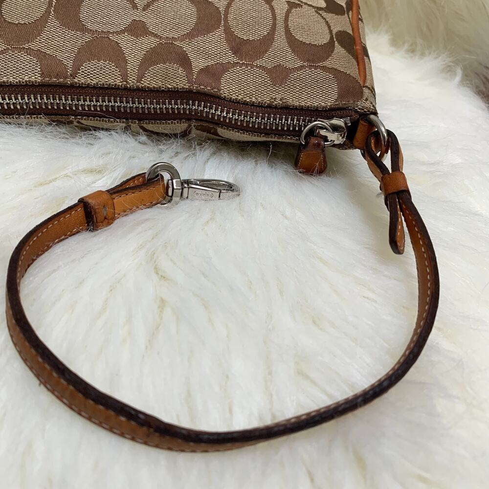 COACH Vintage Y2K Khaki/Tan Signature Demi Bag Wristlet Only (READ) Purse #6094 - Picture 15 of 16